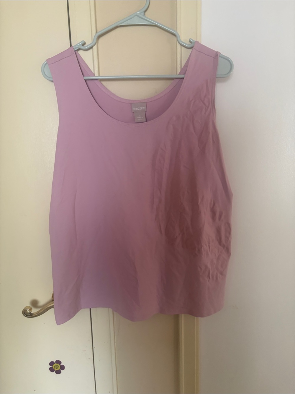 Chico's Scoop Neck Tank Top in Dusty Rose